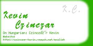 kevin czinczar business card